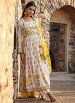 Pure Cotton Yellow Traditional Wear Printed Readymade Salwar Suit